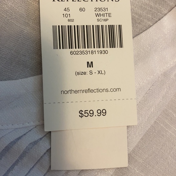 Sheer white Button Down - Picture 3 of 11